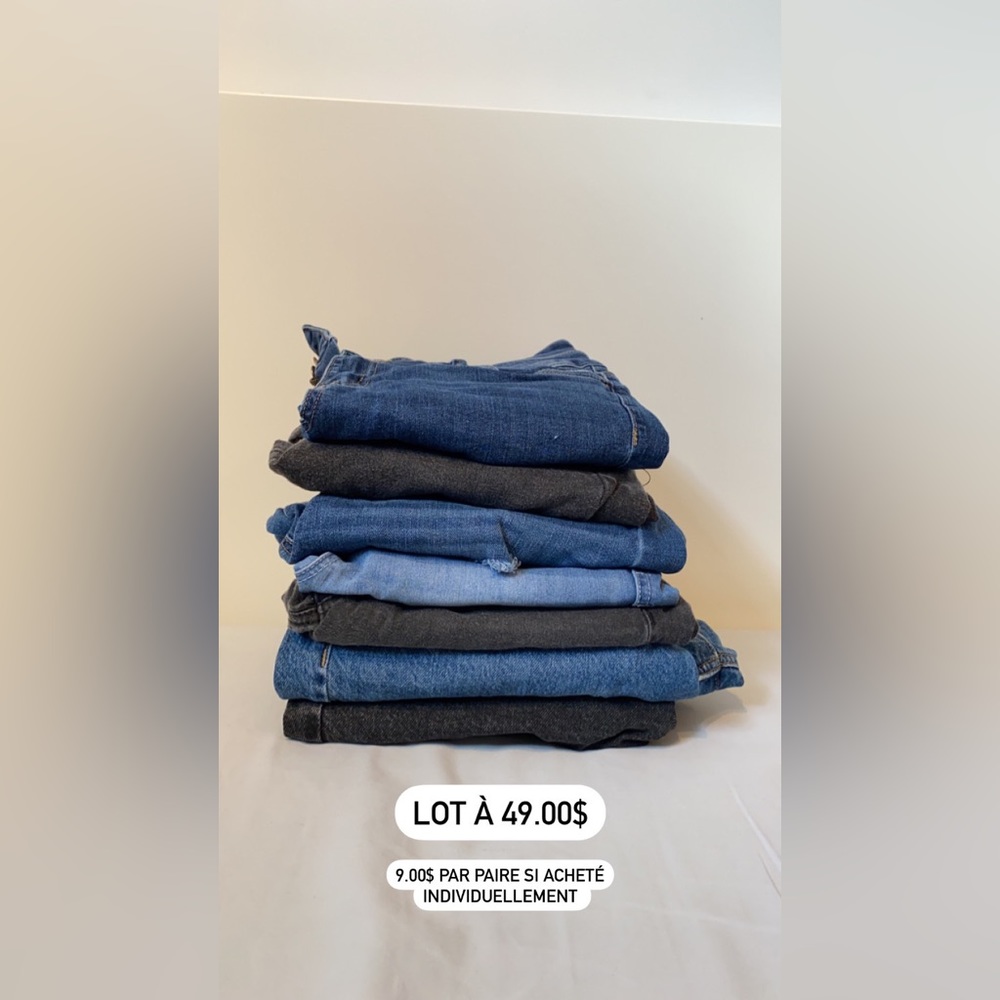 Lot de jeans taille 7, marques variées